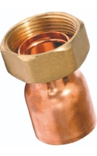 racor 2 piezas con precinto roscar soldar tubo cobre g.f