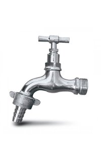 grifo manguera laton cromo con racor manguera