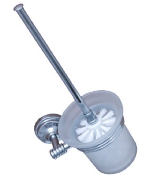 escobillero pared adf paris 6511 100% laton vaso cristal