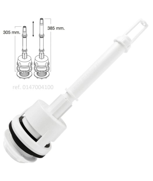 descargador universal de1 tirador cisterna baja extensible 305 a 385 mm