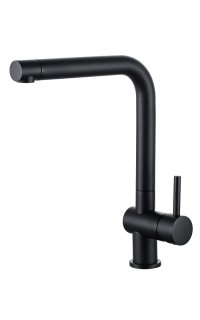 monomando adf minimalista fregadero negro alto ca�o largo giratorio