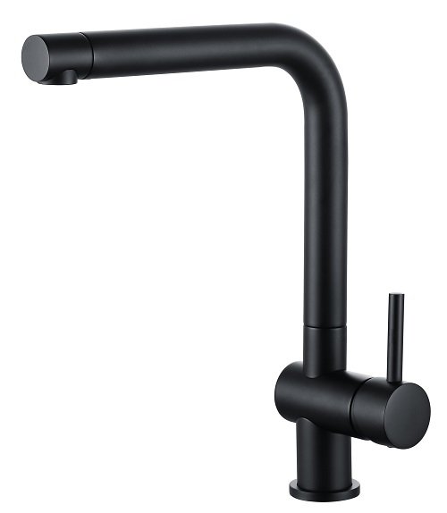 monomando adf minimalista fregadero negro alto ca�o largo giratorio