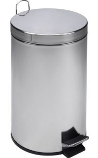 cubo-papelera higienica con pedal adf xt02-812 12 litros acero inox