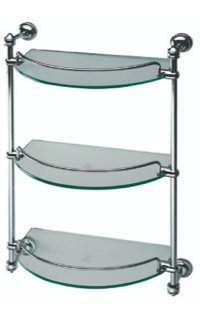 estante triple con cristales adf 7213-c 100% laton