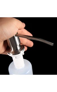 dispensador jabon adf 2712 acero inox aisi304 300 ml empotrado bajo encimera lavabo-fregadero