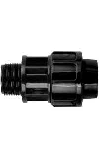 enlace rosca macho pp para pe negro adf