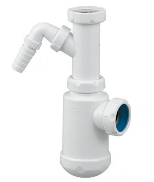 sifon botella lavabo-bide sin valvula 1"1/2x40 con toma lavadora racor extensible tuerca loca