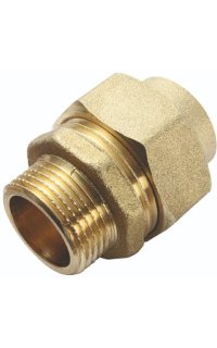 enlace 3 piezas macho roscar soldar tubo cobre