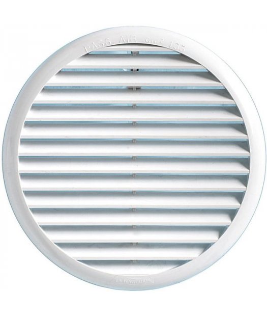 REJILLA VENTILACION REDONDA CON MUELLE BLANCA EN ABS [FOREJ3263