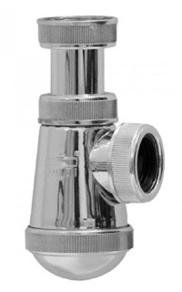 sifon botella plastico cromo lavabo-bide sin valvula 1"1/4x40