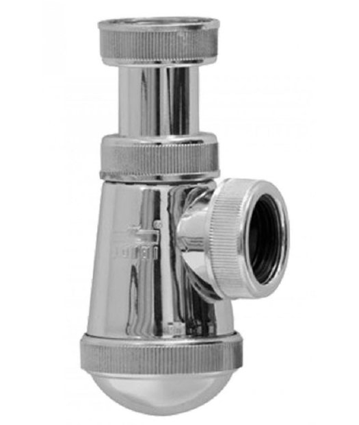 sifon botella plastico cromo lavabo-bide sin valvula 1"1/4x40