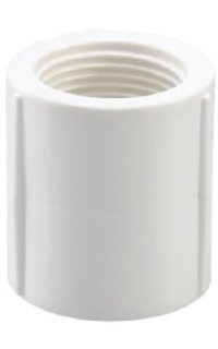 manguito hembra hembra roscar roscar pvc adf