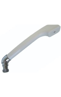 mango ducha adf blanco con codillo abs cromo
