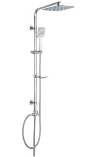 columna de ducha suelta adf cenxi inox-laton barra cuadrada cromo