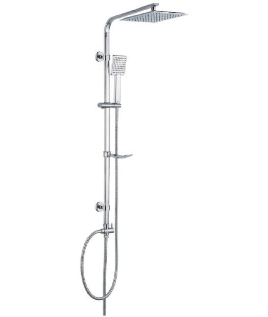 columna de ducha suelta adf cenxi inox-laton barra cuadrada cromo
