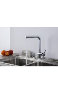 monomando adf minimalista fregadero cromo alto ca�o largo giratorio