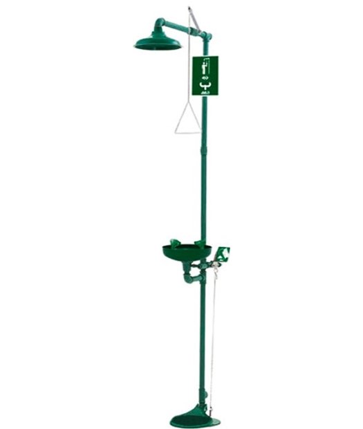 lavaojos emergencia sobre pedestal sc700 + ducha ppr anticorrosion