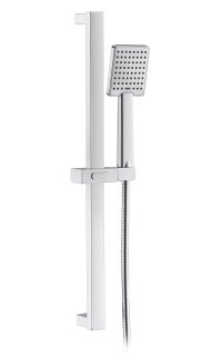 barra ducha completa cuadrada cromo adf cenxi acero inox