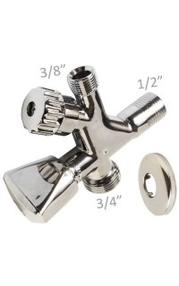 grifo mixto lavabo-lavadora adf 1/2x3/4x3/8 volante zamack