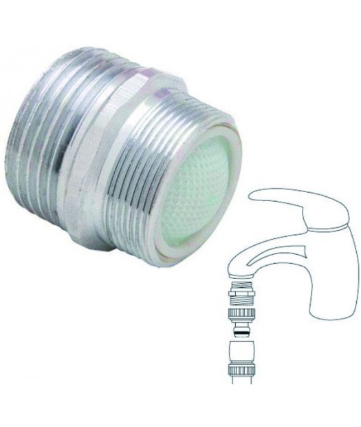 ADAPTADOR GRIFO M24/100 M 3/4 LATON CROMO [CBADA0022] : Tienda online  material de fontanería profesional