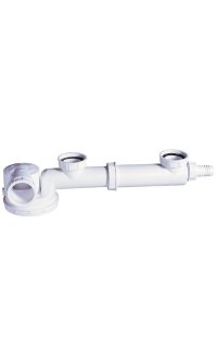 sifon fregadero 2 senos ahorra espacio orientable extensible 160mm-280mm