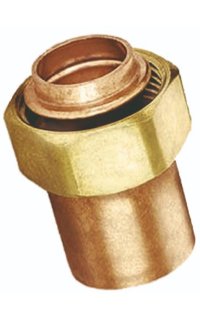 racor 2 piezas con cuello roscar soldar tubo cobre g.f