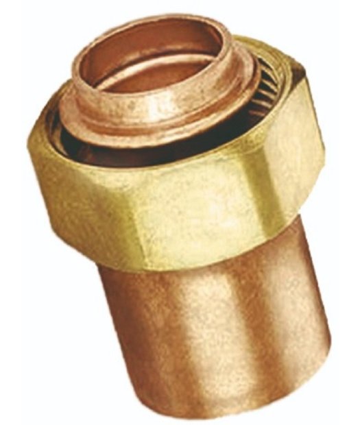 racor 2 piezas con cuello roscar soldar tubo cobre g.f