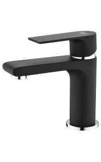monomando adf loches negro cromo lavabo