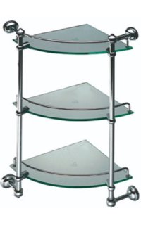 estante triple con cristales adf 7213-a 100% laton