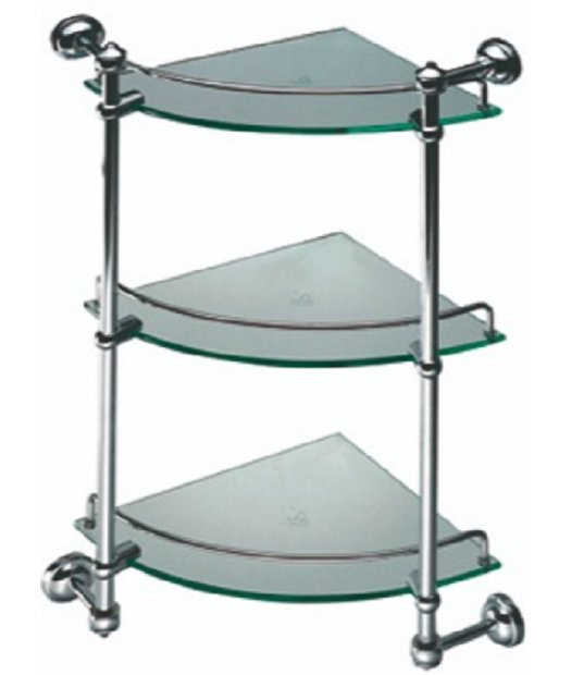 estante triple con cristales adf 7213-a 100% laton
