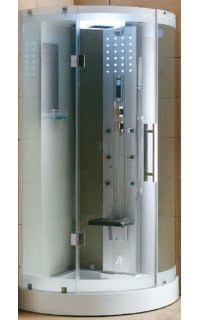 cabina hidromasaje adf ws302 cristal transparente 90x90x215 con sauna