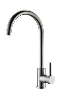 monomando adf cenx fregadero cromo acero inox 304 ca�o cisne alto
