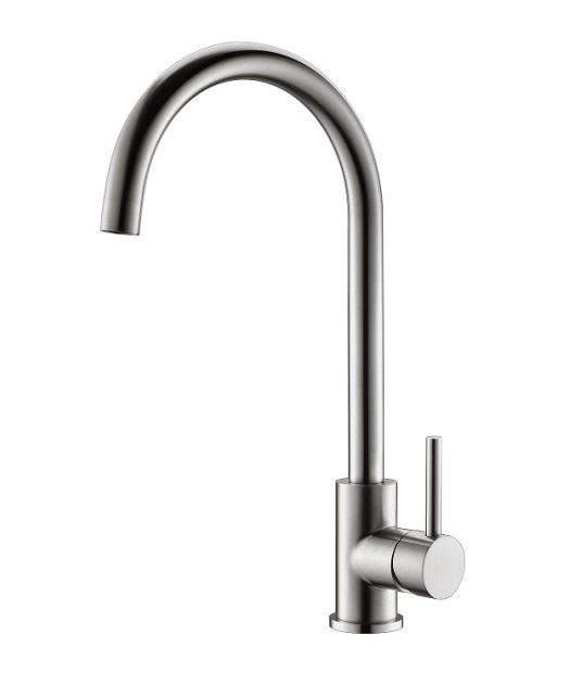 monomando adf cenx fregadero cromo acero inox 304 ca�o cisne alto