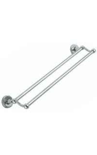 barra toallero doble adf helena xt-5032 acero inox aisi304 + plafon zinc largo 60 cms