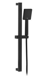 barra ducha completa cuadrada negra adf cenxi acero inox