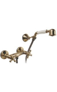 bateria plato ducha rustic laton envejecido
