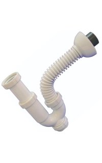 sifon curvo orientable con salida flexible 1"1/2x40