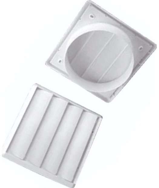 rejilla exterior mixta rectangular-redonda 0550/1 sistema 100-110x55 termoplastico