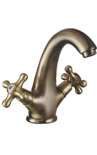 monobloc lavabo rustic laton envejecido con valvula desgue automatico