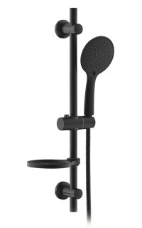 barra ducha completa redonda negra adf cenxi acero inox