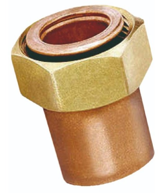 racor 2 piezas asiento plano roscar soldar tubo cobre g.f