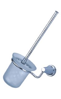 escobillero pared adf shanghai 7911 100% laton vaso cristal