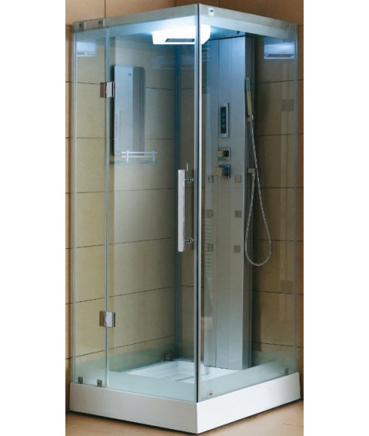 cabina hidromasaje adf serie cristal transparente 120x80x215 con sauna