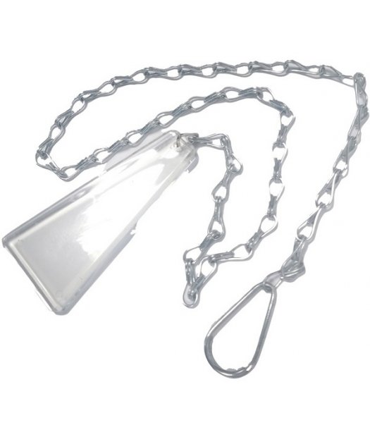 tirador cisterna alta cadena aluminio pomo metacrilato fume, blanco o transparente